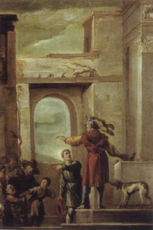 Domenico  Feti The allegory of the guest-mabl above guests oil painting picture